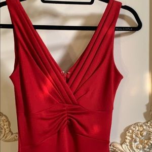 Banana Republic wool & acrylic perfect red holiday dress, size 2
